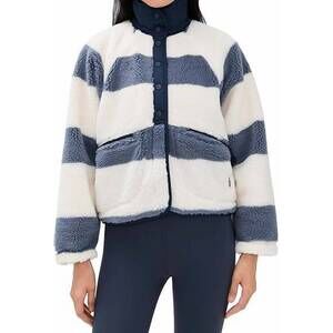 NEW FP MOVEMENT hit the slopes jacket in rugby stripes/ivory